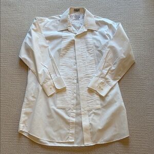 Men's White Tuxedo Dress Shirt Neck 15-15 1/2 Sleeves 30/31